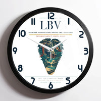 Thumbnail for Leon-Mba International Airport (LBV) design on white framed wall clock
