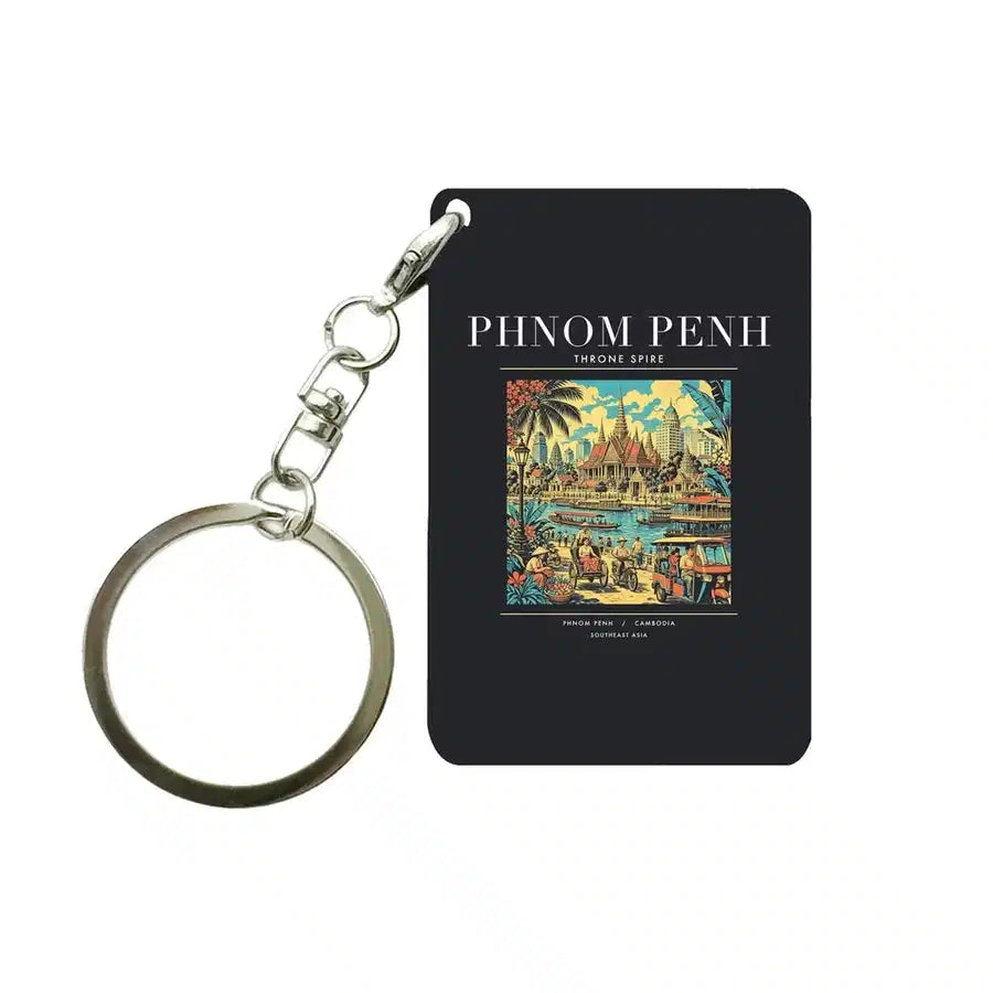 PHNOM PENH - Poster - Key Chain - Black