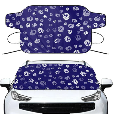 Airplane Notification Theme Car aviation design on car windshield cover.