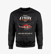 Thumbnail for SUBARU Bell 412EPX design on black sweatshirt