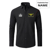 Thumbnail for Airbus A400M & Plane aviation design printed on soft cotton long-sleeve 2D shirt.