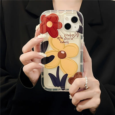 Oil Painting Flowers Protective aviation design on fashion iPhone case for iPhone.