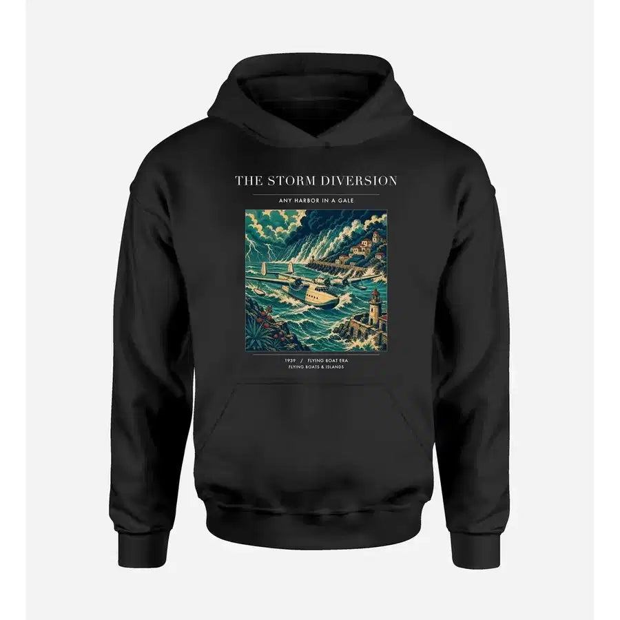VINTAGE G4074 - The Storm Diversion - Premium Hoodie design on black premium