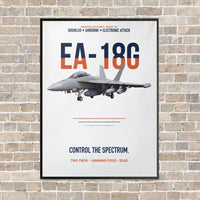 Thumbnail for EA-18G Growler Control The Spectrum vertical canvas print - framed - white background