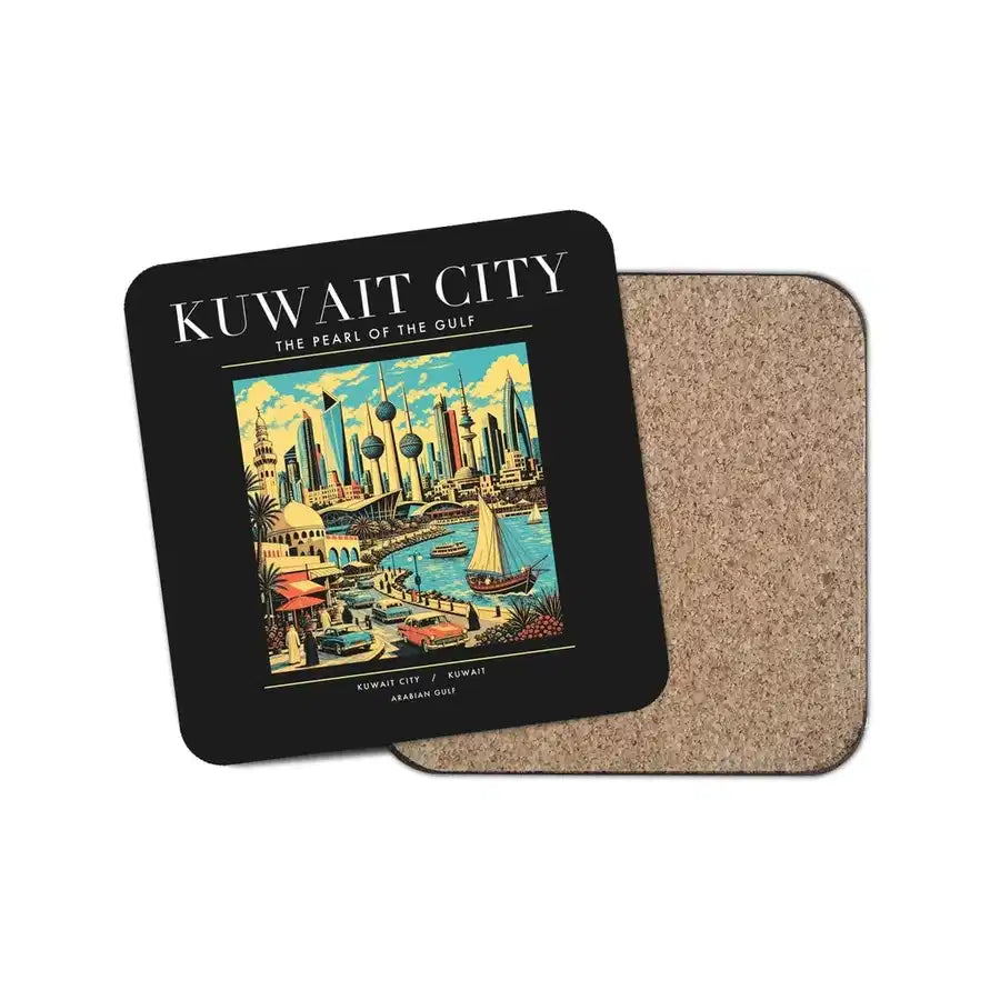 KUWAIT CITY - Poster - Coaster - Black
