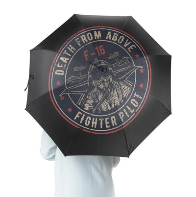 Fighter Jet 16 - Death From Above aviation design on windproof polyester umbrella.