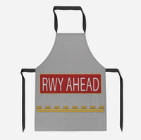 Thumbnail for Runway Ahead aviation design on durable cotton blend kitchen apron.