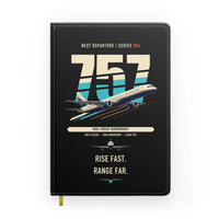 Thumbnail for Boeing 757-200 design on black notebook