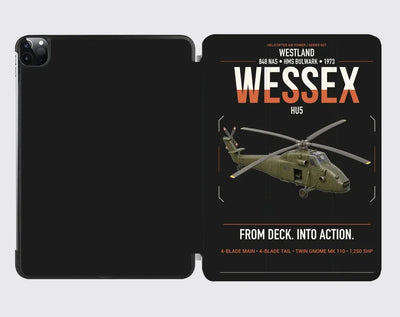 Westland Wessex HU5 design on black ipad tablet case