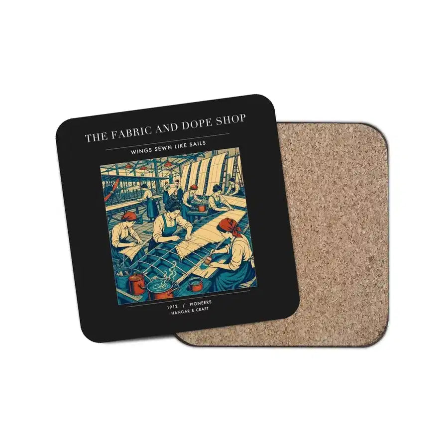 The Fabric And Dope Shop - Designed Coasters design on black 1-piece