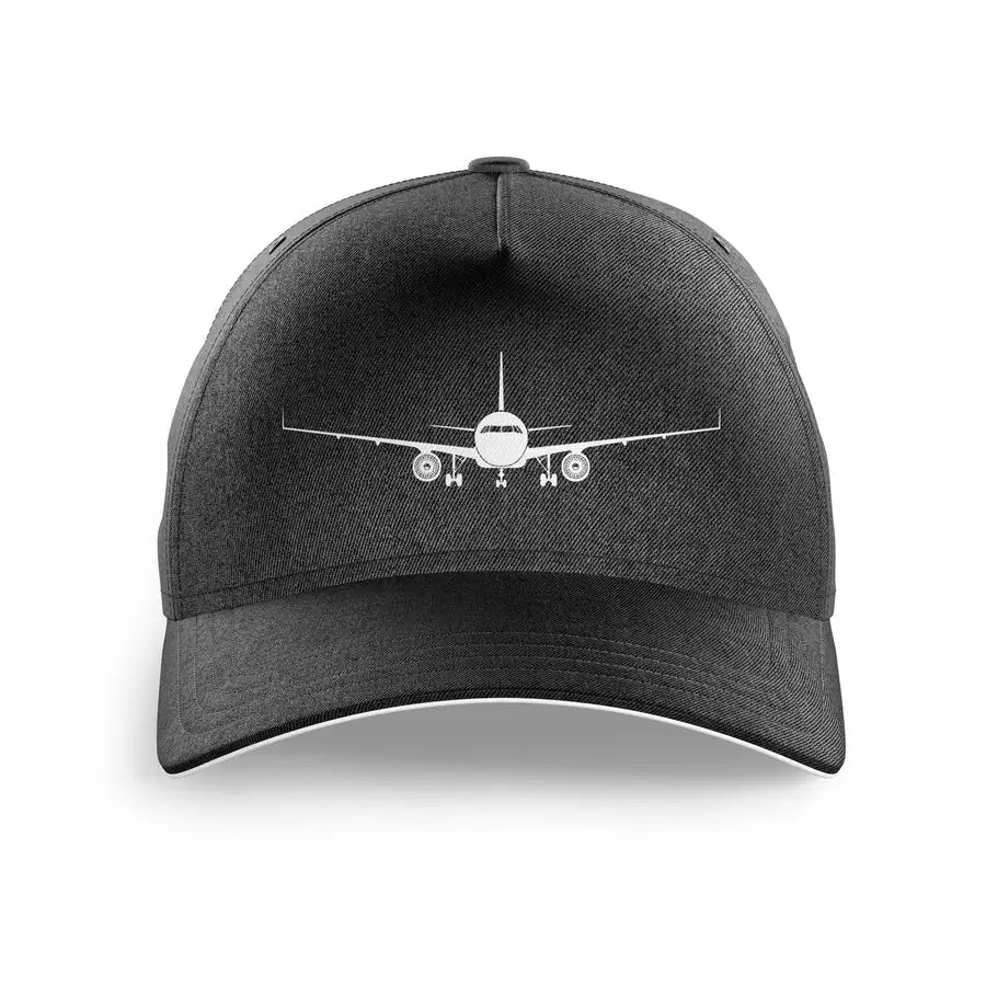 Airbus A320 Silhouette printed hat - black
