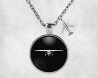 Thumbnail for Cessna 172 Silhouette aviation-themed necklace, polished stainless steel.