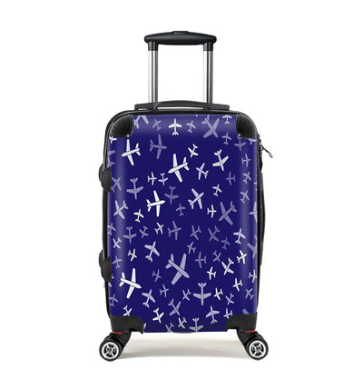 Different Sizes Seamless Airplanes Cabin Size Luggages aviation design on premium acrylic seamless airplane wall craft.