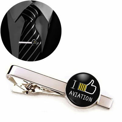 I Like aviation tie clip, stainless steel body with engraved detail.