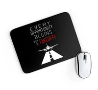 Thumbnail for Every Opportunity aviation design on neoprene with anti-slip base mouse pad.