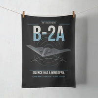 Thumbnail for B-2A Spirit design on black towel