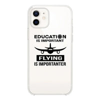 Thumbnail for Flying is Importanter Transparent Silicone aviation print transparent iPhone case, fits iPhone.