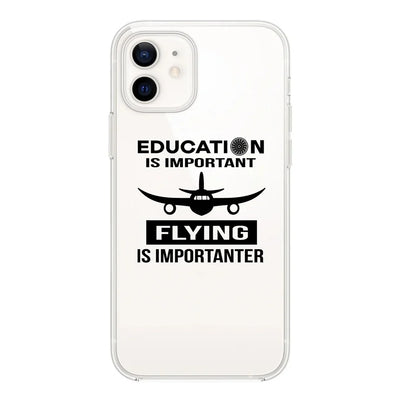 Flying is Importanter Transparent Silicone aviation print transparent iPhone case, fits iPhone.