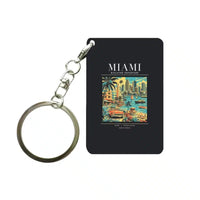 Thumbnail for MIAMI - Poster - Key Chain - Black