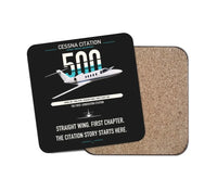 Thumbnail for Cessna Citation 500 - Citation I design on black 1 piece coaster