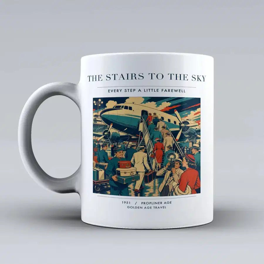 VINTAGE G4214 - The Stairs To The Sky - Ceramic Mug design on white