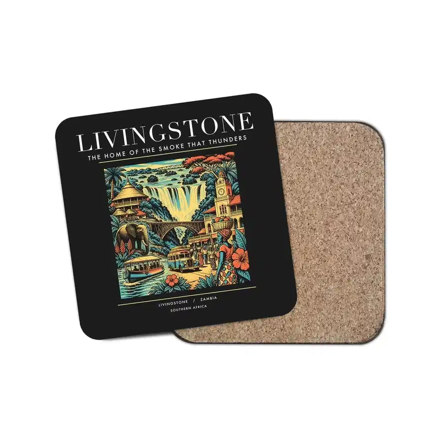 LIVINGSTONE - Poster - Coaster - Black