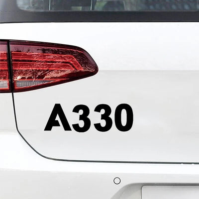 Airbus A330 Flat Text Car aviation design car sticker in weather-resistant vinyl.