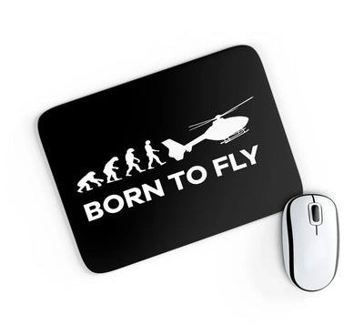Born To Fly aviation design on neoprene with anti-slip base mouse pad.
