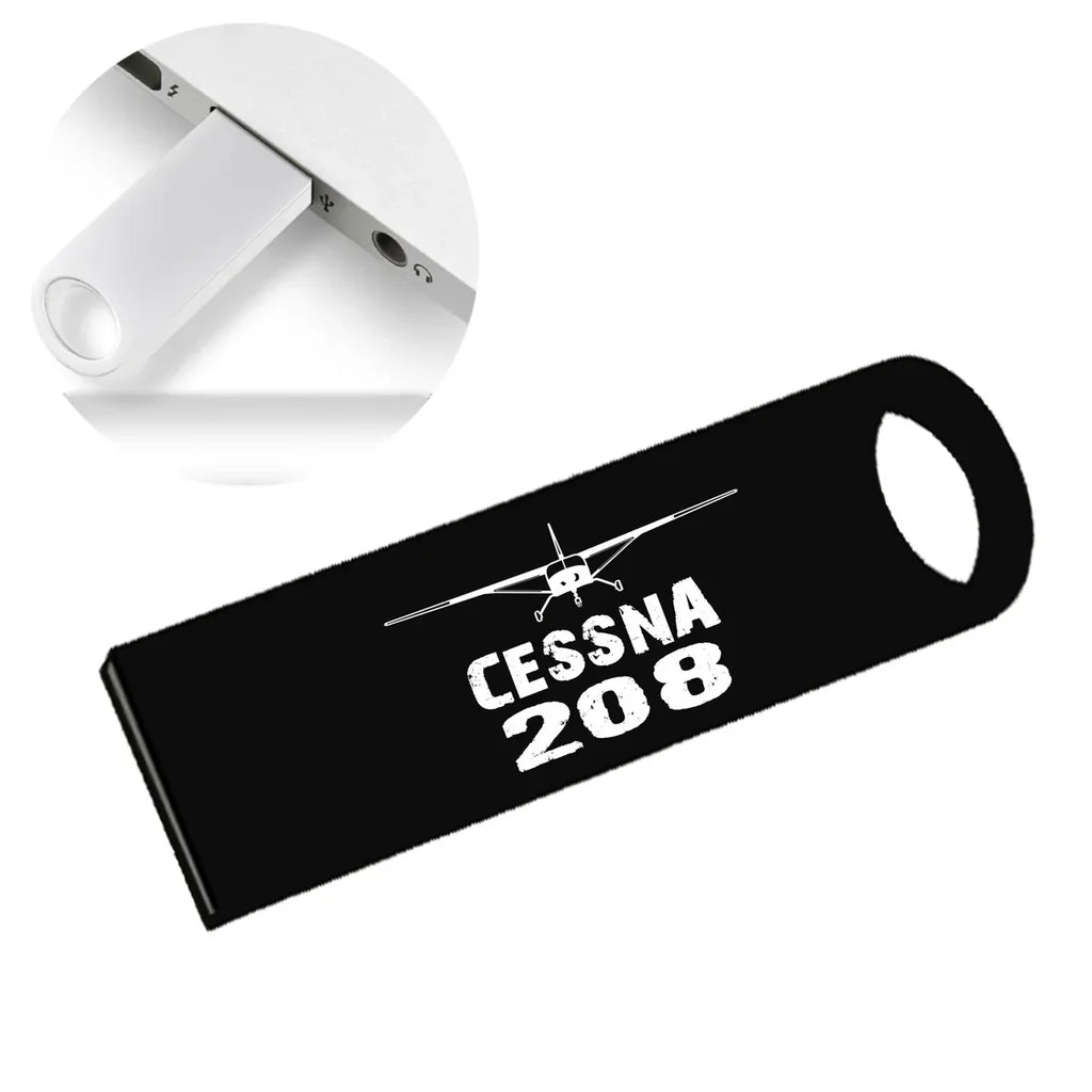 Cessna 208 & Plane aviation design on durable waterproof casing waterproof USB device.