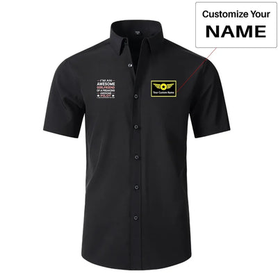 I am an Awesome Girlfriend Short Sleeve aviation design printed on soft cotton 2D-printed shirt.