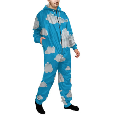 Amazing Clouds Jumpsuit for Men & Women aviation design on soft cotton blend jumpsuit.