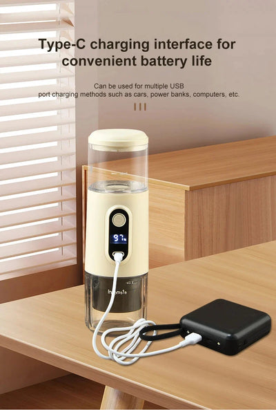 Wireless Small Portable Italian Coffee Machine aviation traveller accessory in premium build.