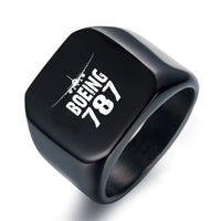 Thumbnail for Boeing 787 & Plane aviation ring in stainless steel.