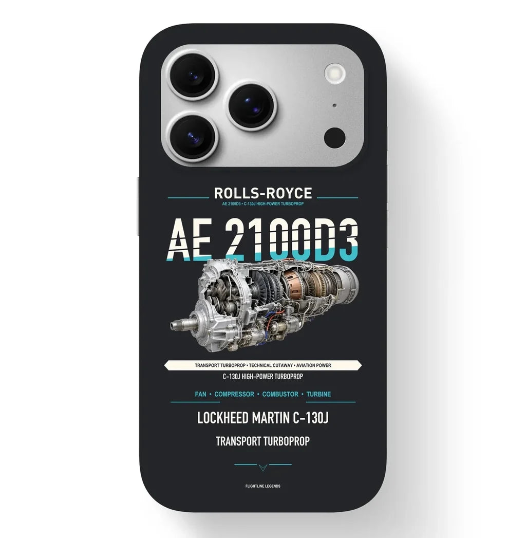 AE 2100D3 Case design on black iphone case
