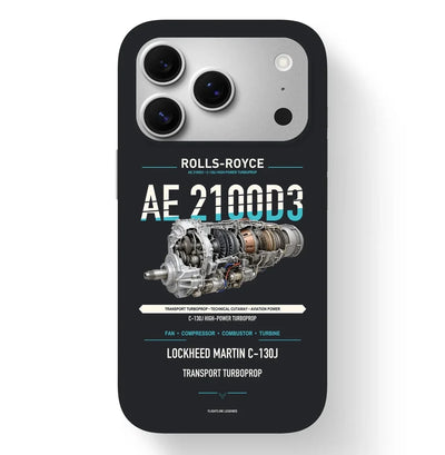 AE 2100D3 Case design on black iphone case