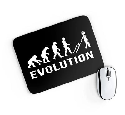 Pilot Evolution aviation design on neoprene with anti-slip base mouse pad.