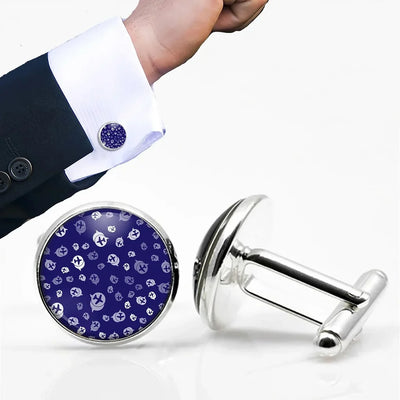 Airplane Notification Theme aviation-themed cuff links, polished metal.