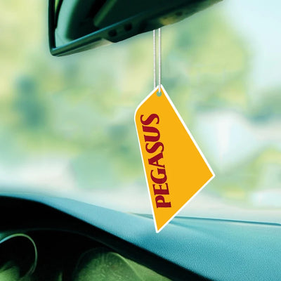 Pegasus Airlines Car aviation design on scented aviation-themed paper car air freshener.