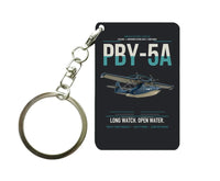 Thumbnail for PBY-5A Catalina design on black designed key chain, double-side print