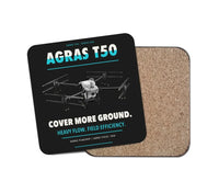 Thumbnail for DJI Agras T50 design on black 1 piece coaster