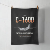 Thumbnail for Transall C-160D design on black towel