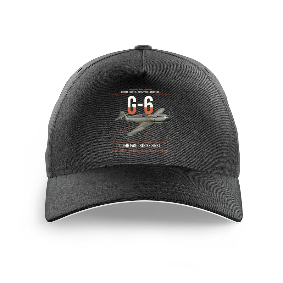 Messerschmitt Bf 109G-6 design on black printed hat