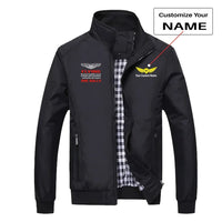 Thumbnail for Flying One Ball aviation design printed on modern shell with tailored fit stylish jacket.
