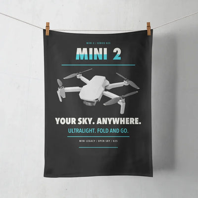 DJI Mini 2 design on black towel