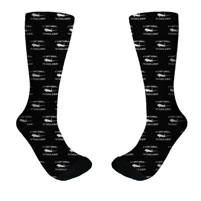 If It Ain't Airbus I'm Taking A Bus aviation design on soft cotton blend socks.