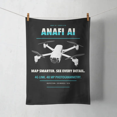 Parrot ANAFI Ai design on black towel