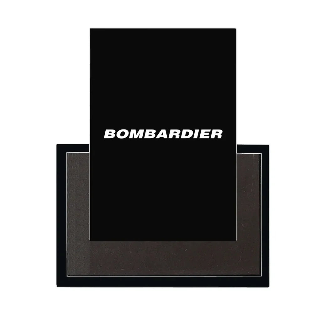 Bombardier & Text aviation design magnet in strong neodymium core.