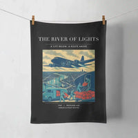 Thumbnail for VINTAGE G4152 - The River Of Lights - Designed Towels design on black