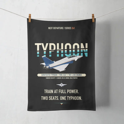 Airbus Eurofighter Typhoon Twin-seat design on black towel