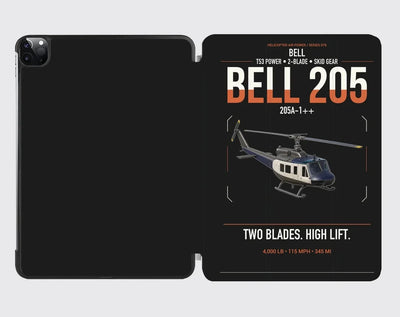 Bell 205A-1++ design on black ipad tablet case